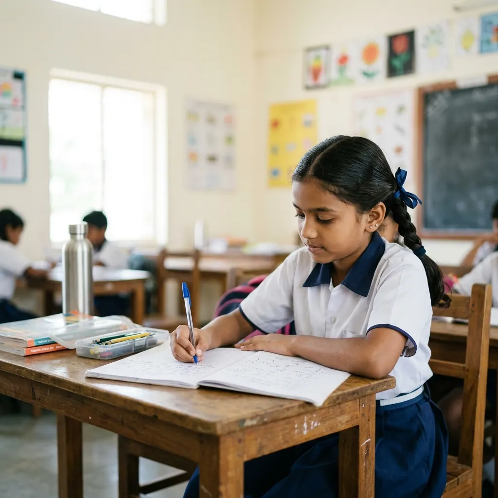 Girl writing
